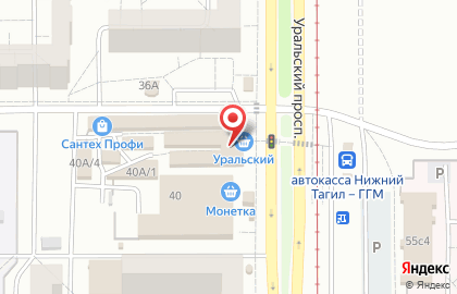 Магазин овощей и фруктов на Уральском проспекте на карте