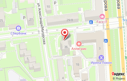 Свадебное агентство Все для свадьбы на улице Александра Матросова на карте