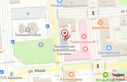 Лысьвенская библиотечная система на карте