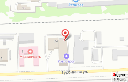 ООО Уралспецтранс на Турбинной улице на карте