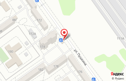 Продуктовый магазин Меркурий на улице Пушкина на карте
