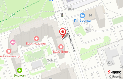 Стоматологическая клиника КДК Дент на улице Богданова на карте