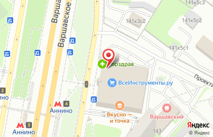 Магазин букетов СоюзЦветТорг на метро Аннино на карте