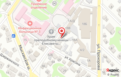 Продуктовый магазин в Краснодаре на карте