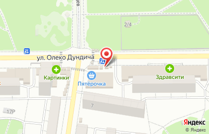 Киоск по продаже мясной продукции, Советский район на улице Олеко Дундича на карте