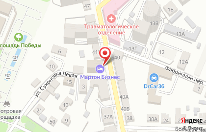 Отель Мартон в Воронеже на карте
