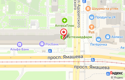 Аптека Таттехмедфарм в Ново-Савиновском районе на карте