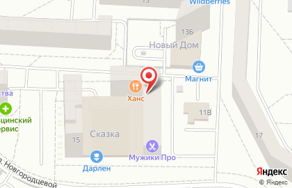 Мужская парикмахерская МУЖИКИ ПРО на Новгородцевой 15 на карте