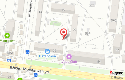 Социальная аптека на Южно-Моравской улице на карте