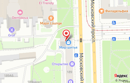 Магазин Мир шитья на Московском проспекте на карте