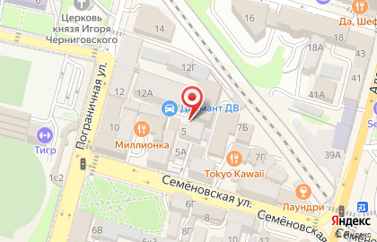 Спортивная школа города Владивостока по гимнастике на карте