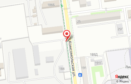 Автостоянка на Комсомольской, 184а на карте