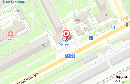 Супермаркет Магнит в Москве на карте