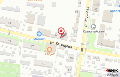 Салон связи МегаФон на улице Татищева на карте