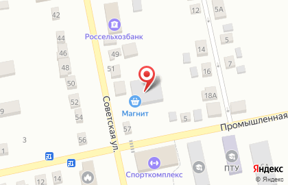 Супермаркет Магнит на Советской улице на карте