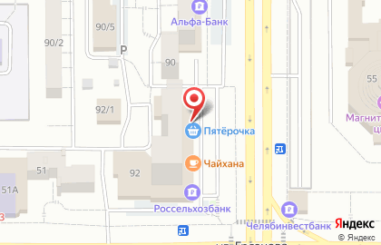 Дискаунтер Пятёрочка в Правобережном районе на карте