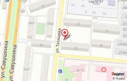 Киоск по продаже хлебобулочных изделий, Ленинский район на улице Татищева на карте