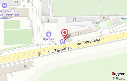 Автокомплекс на улице Текучева на карте