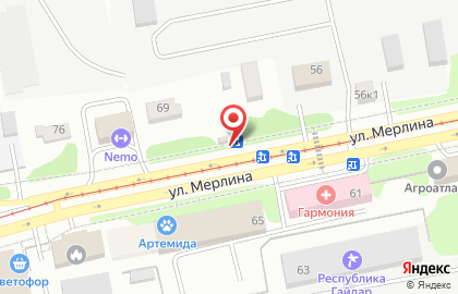 Продовольственный магазин Сударь на улице Петра Мерлина, 69г на карте