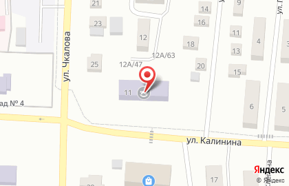 Детский сад №2 на Калинина на карте
