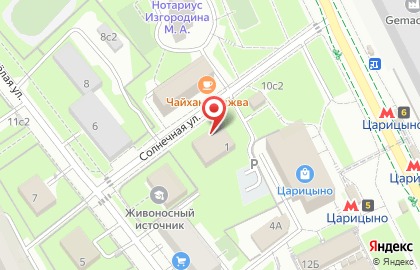 Жилищник района Царицыно на Солнечной улице на карте