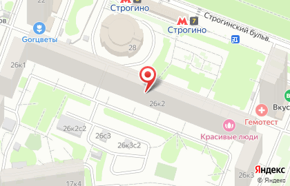 Научный центр молекулярно-генетических исследований Днком на Строгинском бульваре на карте