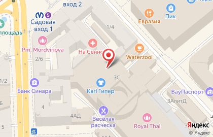 Кафе Мiкс на метро Сенная Площадь на карте