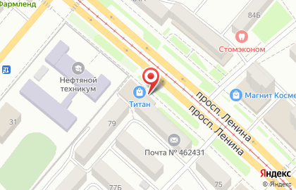 Торговый дом Титан на проспекте Ленина на карте