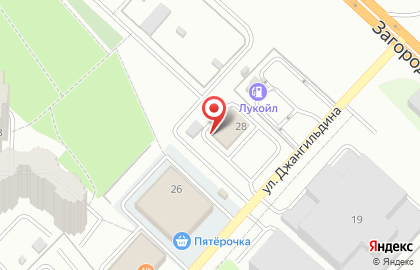 Автомойка на Джангильдина в Дзержинском районе на карте