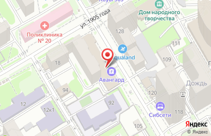 Акционерный коммерческий банк Авангард на Площади Гарина-Михайловского на карте