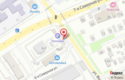 АЗС Топлайн на улице Волховстроя на карте