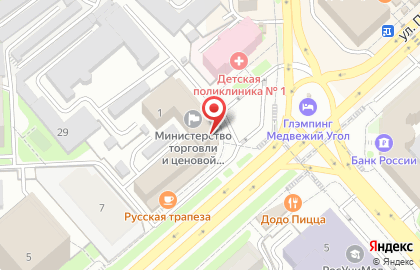 Управление потребительского рынка и ценовой политики Липецкой области на карте