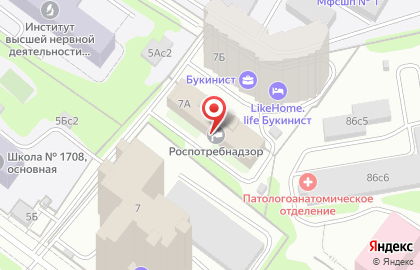 Территориальный отдел Управления Федеральной службы по надзору в сфере защиты прав потребителей и благополучия человека по г. Москве в Юго-Западном административном округе на карте