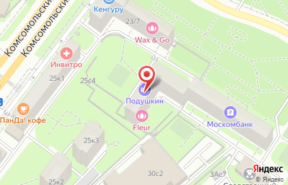 Отель Подушкин в Москве на карте