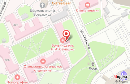Автомаркет на улице Семашко на карте