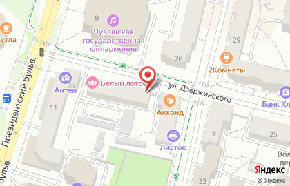 Центральные авиакассы на улице Дзержинского на карте