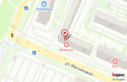 Медицинская компания Инвитро в Калининском районе на карте