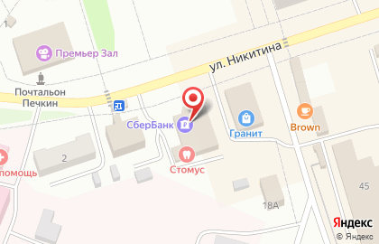 Фирменный салон Tele2 на улице Никитина на карте
