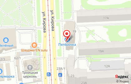 Супермаркет Пятёрочка в Калининском районе на карте