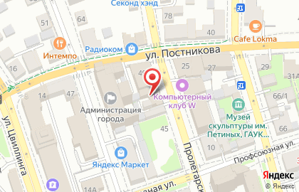 Торгово-монтажная компания Атлантика на Пролетарской улице на карте