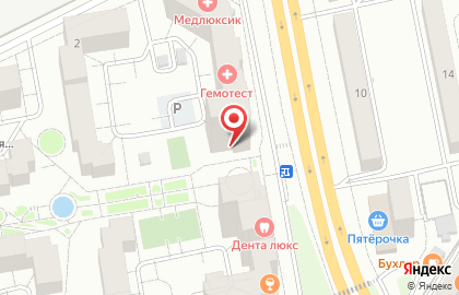 Магазин овощей и фруктов в микрорайоне Октябрьский на карте