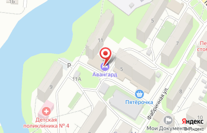 Отель Авангард в Железнодорожном районе на карте