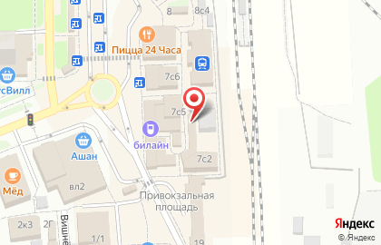 Магазин зоотоваров Котопёс на Вокзальной площади на карте
