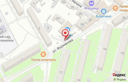 Мясной №1 на улице Фурманова на карте