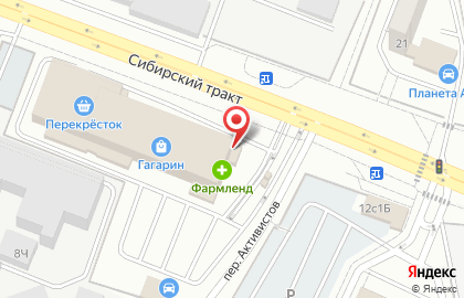 Сеть линзоматов Оптиктория в Октябрьском районе на карте
