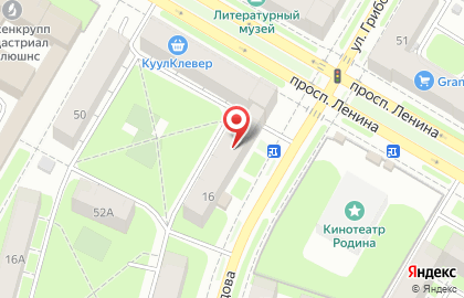 Агентство недвижимости Вертикаль на улице Грибоедова на карте