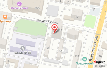 Паркинг автопаркинг на Народном бульваре на карте