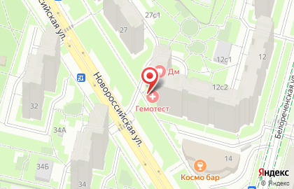Медицинская лаборатория Гемотест на Белореченской улице, 12 на карте
