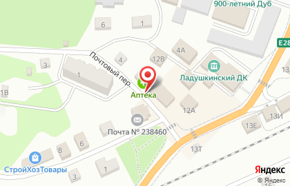 Супермаркет Виктория квартал в Почтовом переулке на карте