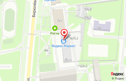 Отделение службы доставки Boxberry на Бирюлёвской улице на карте